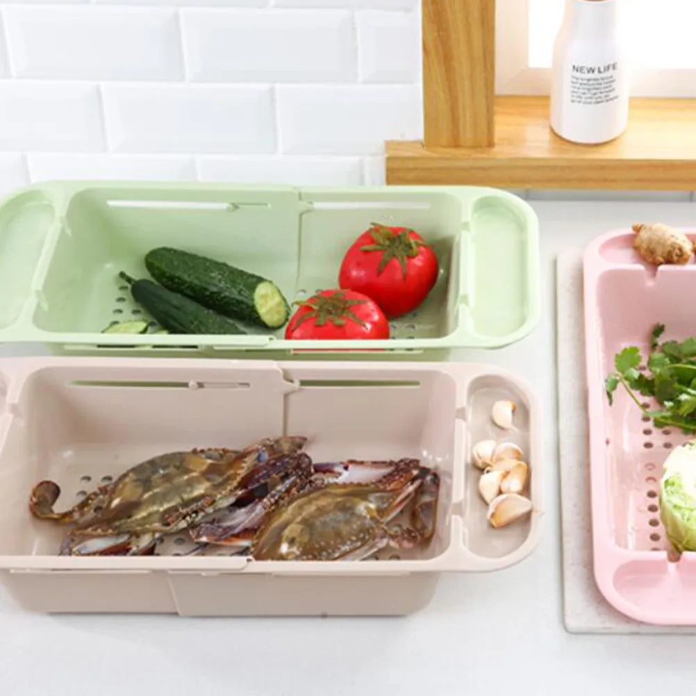 Telescopic Kitchen Sink Basket – Dish & Bowl Organizer, Pink Sink Drain Basket Richie's