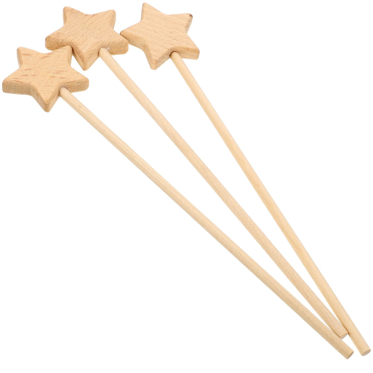 3-Pack Unfinished Wooden Fairy Star Wands – DIY Kids Craft Kit DIY Craft Wand Richie's