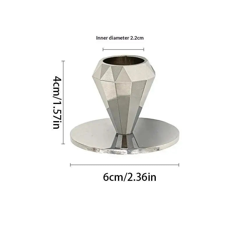 Elegant Metal Candlestick Holder Vintage Tabletop Candle Stand Candle Holder Richie's A3