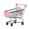 Mini Iron Shopping Cart Toy, Craft Display & Storage Holder Mini Toy Cart Richie's Pink