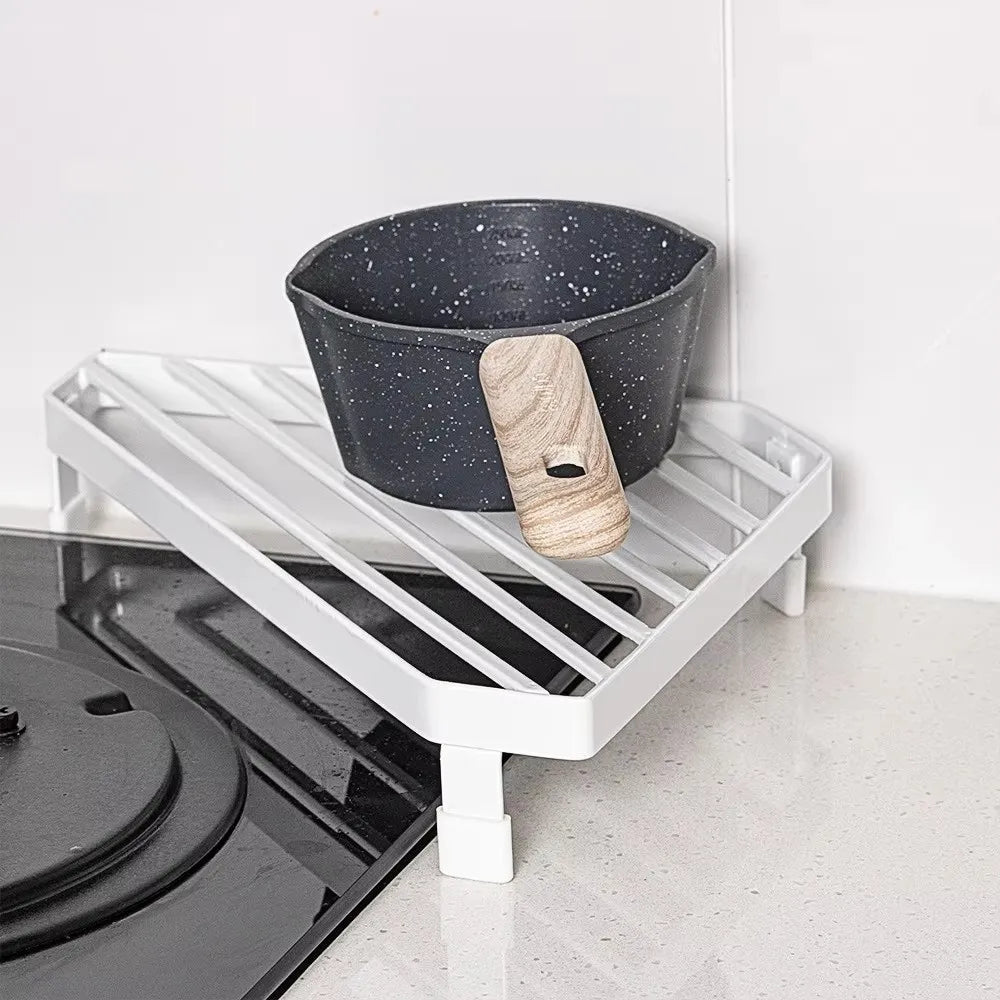 Metal Iron Triangular Corner Kitchen Shelf | Storage Rack Kitchen Storage Rack Richie's