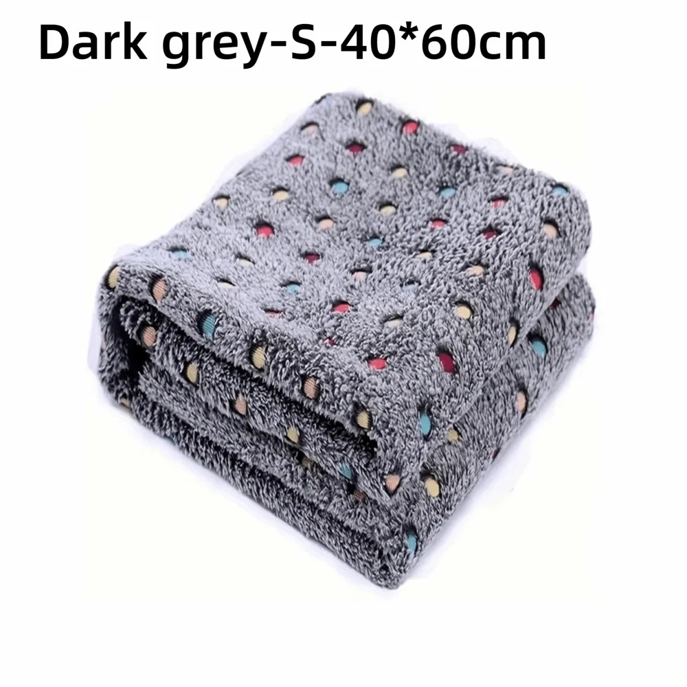 Ultra-Soft Machine Washable Pet Blanket for Dogs & Cats Pet Bed Blanket Richie's Dark grey-S