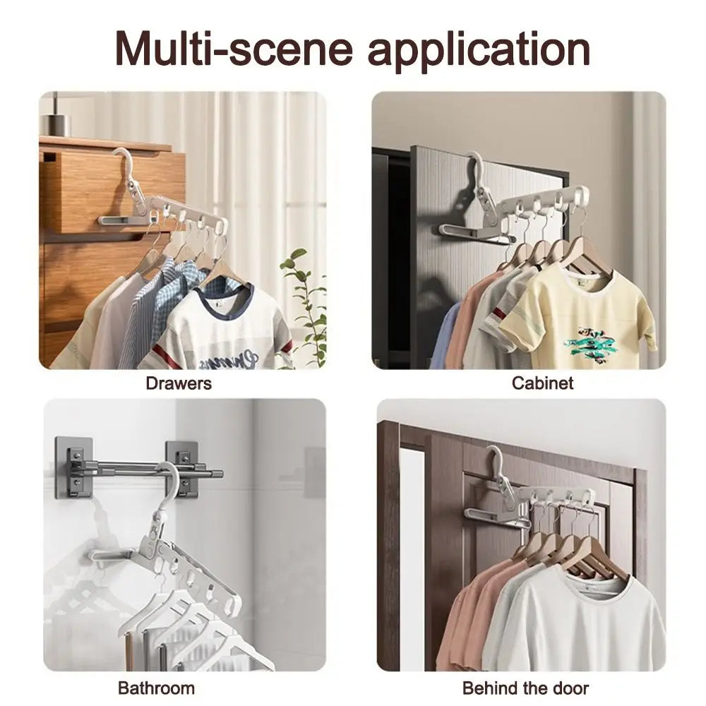 Foldable Travel Clothes Drying Rack – 5-Hook Adjustable Hanger Clothes Drying Rack Richie's