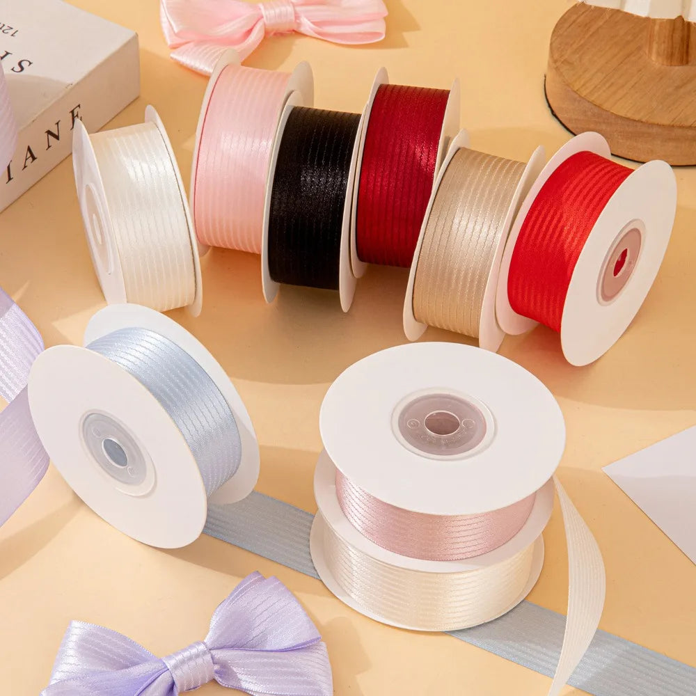 2.5cm Double-Sided Satin Ribbon – DIY Bows & Gift Wrapping Satin Craft Ribbon Richie's