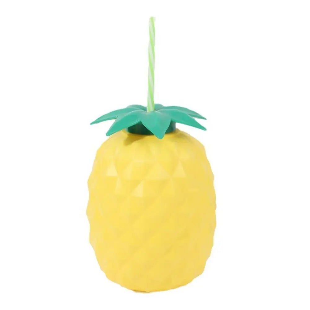 Cartoon Fruit Straw Cup | Strawberry Watermelon Pineapple Bottle Straw Water Bottle Richie's -pineapple 2 1