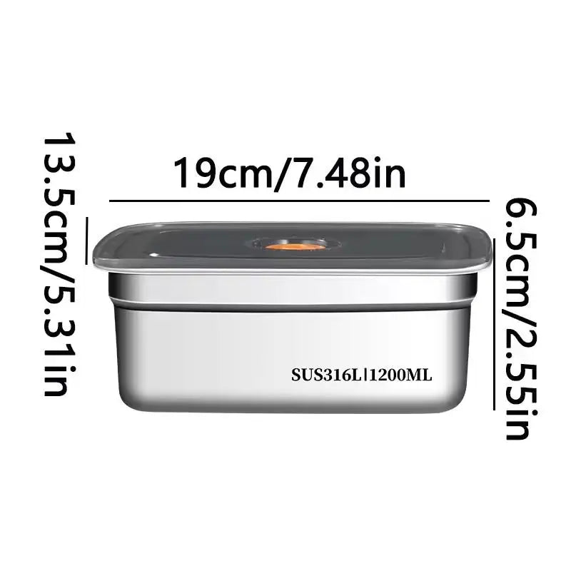 SUS316 Stainless Steel Airtight Lunch Box – Leak-Proof Container Food Storage Container Richie's 1200ML