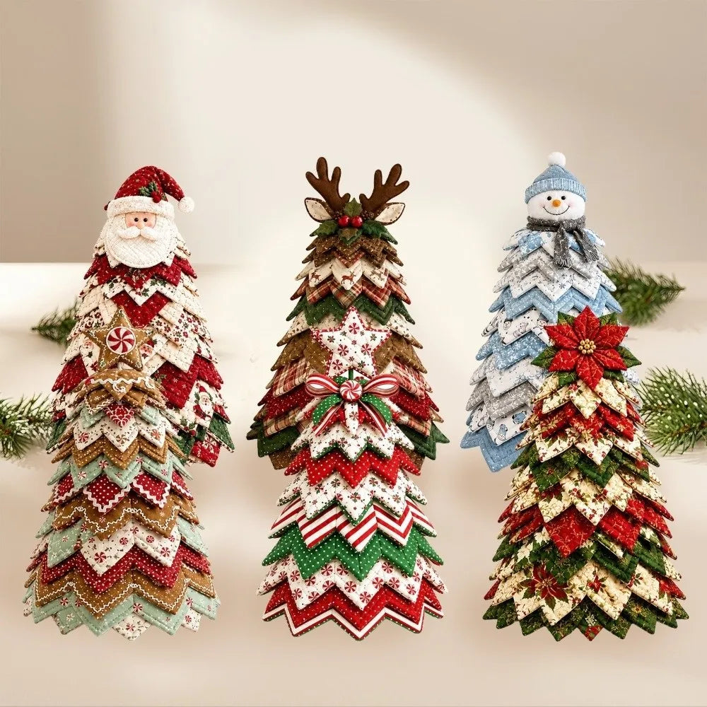 Quilted Patchwork Fabric Christmas Tree Kit – Freestanding DIY Christmas Craft Kit Richie's