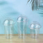 Clear Disposable PET Cups with Lids & Straws – 10pc Set Disposable Party Cups Richie's