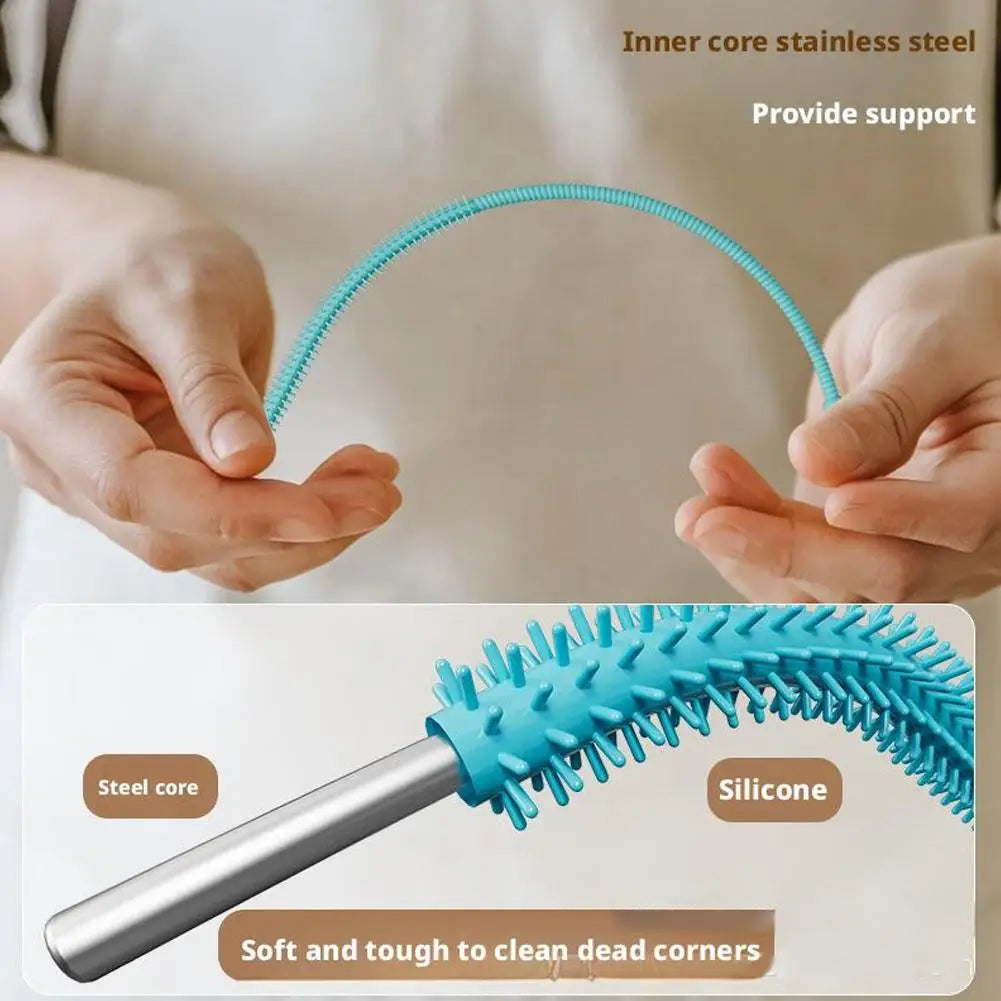 2PCS Silicone Straw Cleaning Brushes 25cm – Food-Grade 6mm & 9mm Straw Cleaning Brush Richie's