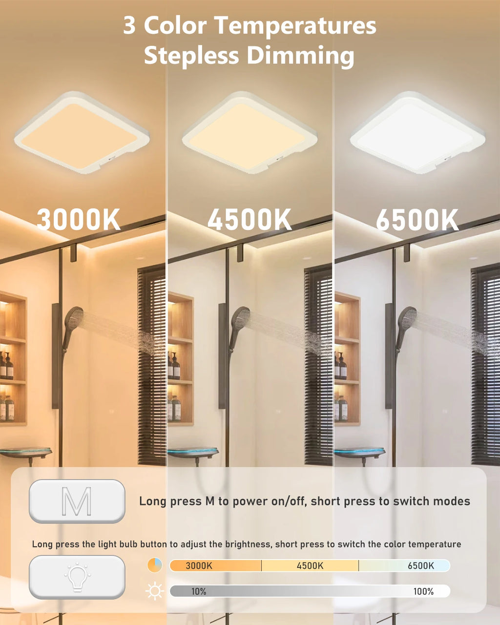 Rechargeable Dimmable LED Ceiling Light – Motion Sensor & Remote LED Ceiling Light Richie's