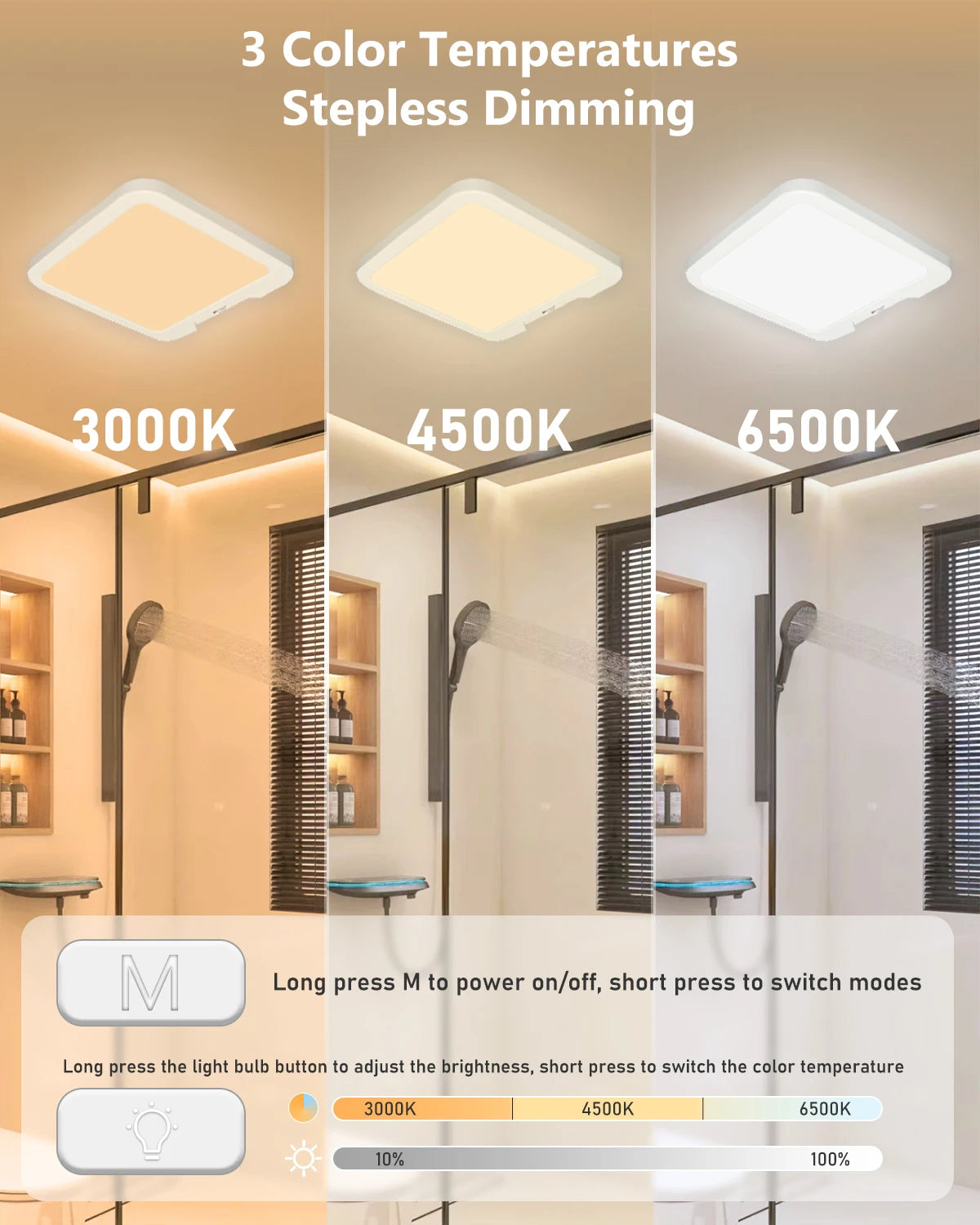 Rechargeable Dimmable LED Ceiling Light – Motion Sensor & Remote LED Ceiling Light Richie's