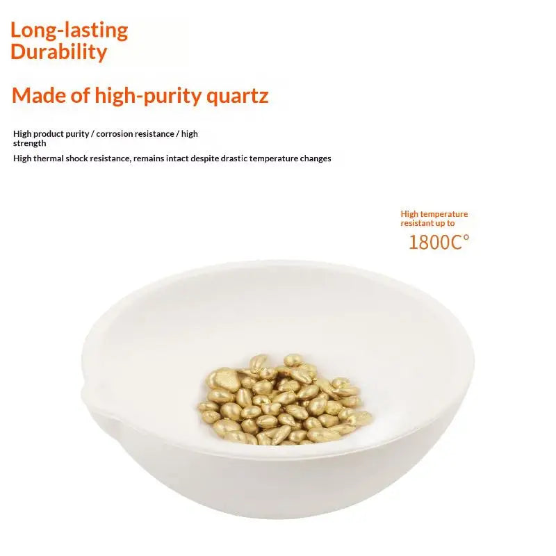 Quartz Crucible 100g–5000g | Gold Silver Platinum Melting Tool Melting Crucible Richie's