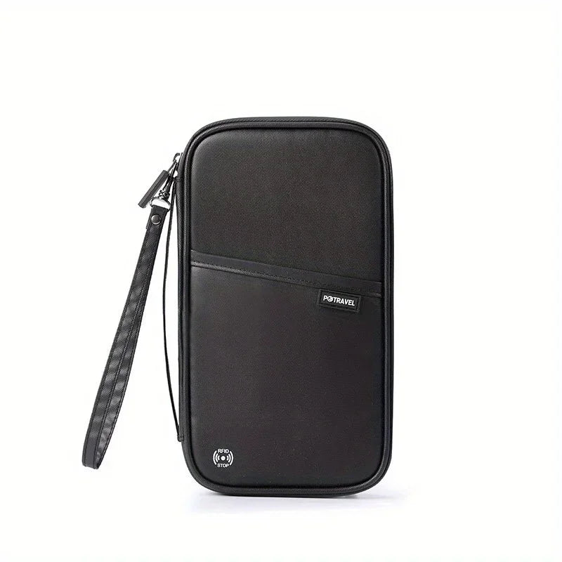 Family Travel Passport Wallet & Document Organizer Travel Passport Wallet Richie's black