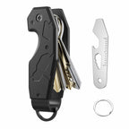 Zeeker Compact Metal Key Organizer | Minimalist Key Fob 2–6 Keys Metal Key Organizer Richie's black