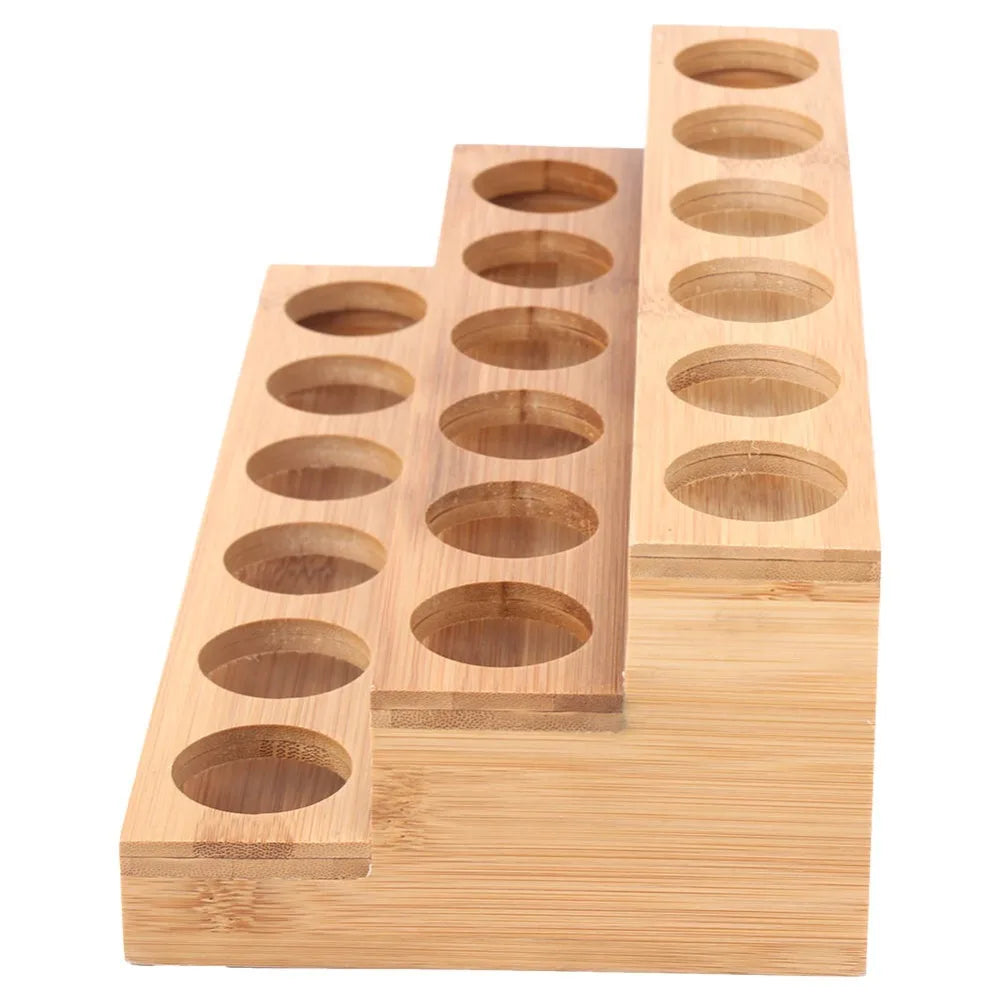 Wooden 3-Tier Essential Oil Display Rack – 18-Hole Organizer Essential Oil Rack Richie's