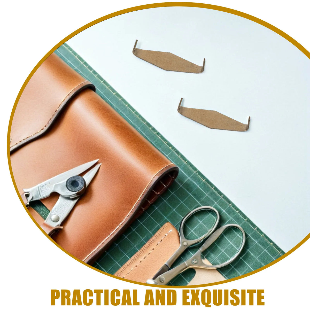 5Pcs Brass Rectangle Staples – Belt Keeper & Ceramic Repair Kit Brass Repair Staples Richie's
