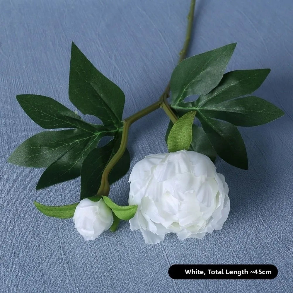 Silk Peony Bouquet 2 Heads 45cm – 6 Colors Artificial Flowers Artificial Flower Bouquet Richie's White