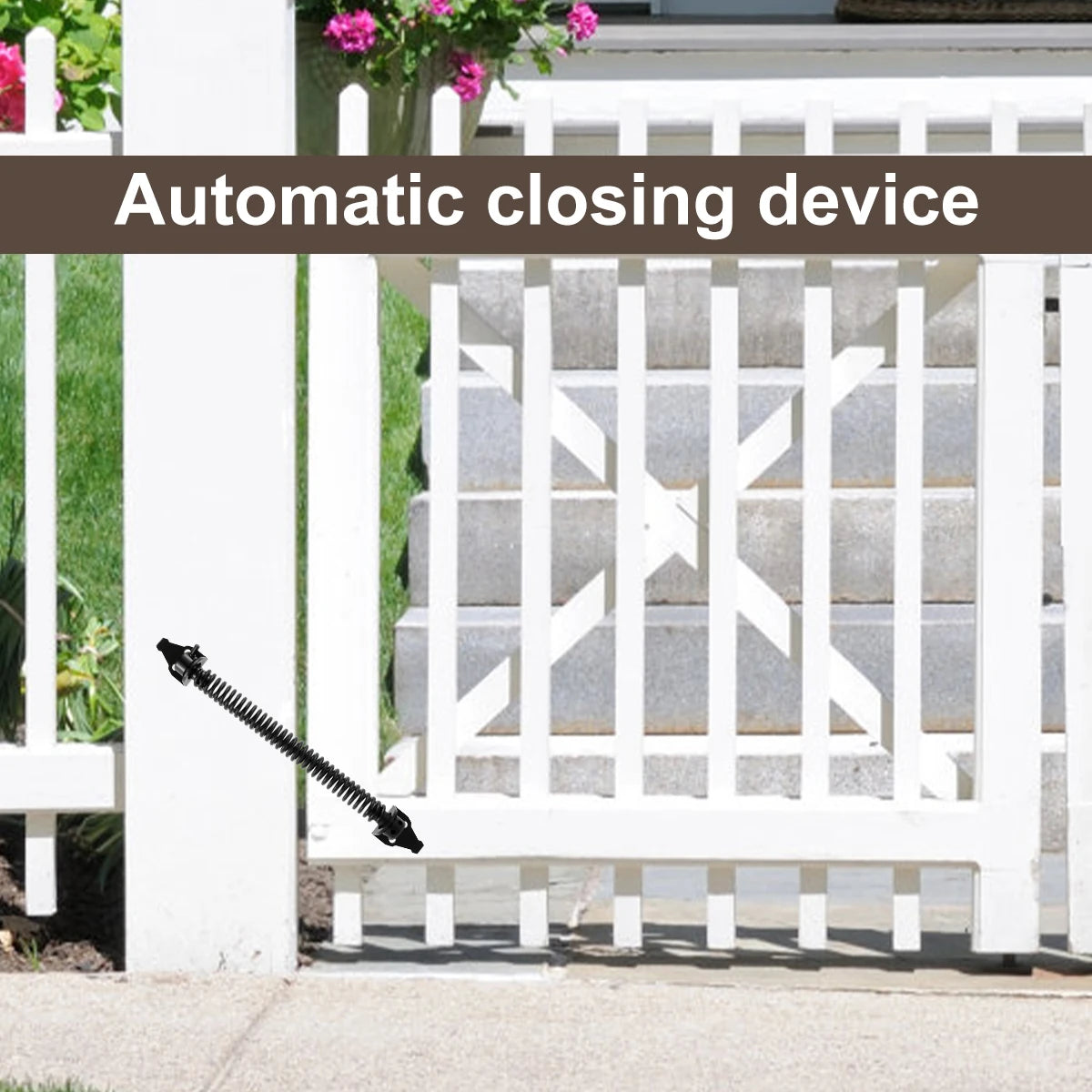 8-Inch Automatic Garden Gate Spring Closer – Rust-Proof Metal Gate Spring Closer Richie's