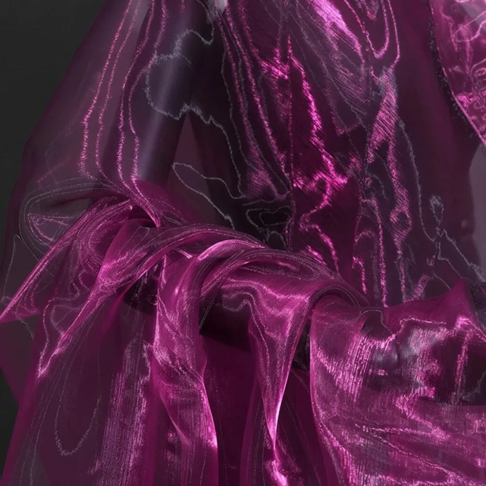 Two-Tone Gradient Organza Fabric 100x150cm Sheer Gauze Organza Craft Fabric Richie's Dark Purple L