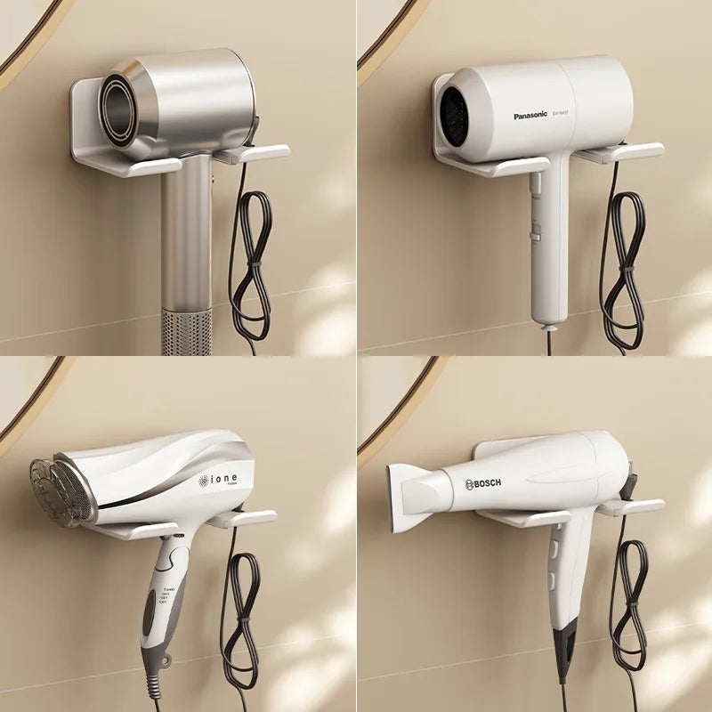 Wall-Mounted Hair Dryer Holder & Straightener Stand – Aluminum Hair Dryer Holder Richie's