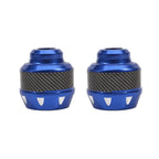 2PCs Motorcycle Frame Sliders Aluminum Alloy Crash Pad Protectors Motorcycle Frame Slider Richie's blue 2PCs