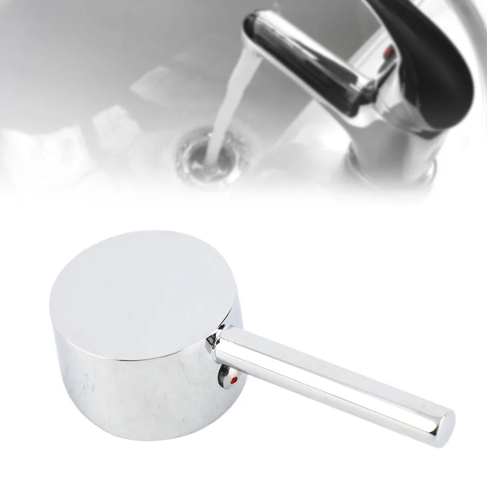 Zinc Alloy Single Lever Faucet Handle 45mm Chrome – White Faucet Handle Richie's