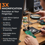 3X Magnifier Soldering Helping Hands Stand – Electronics & Jewelry Soldering Helping Hands Richie's