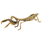 Solid Copper Praying Mantis Figurine Brass Collectible Ornament Copper Figurine Richie's Light Grey
