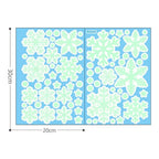 Christmas Snowflake Electrostatic Wall Stickers – Green & Silver Christmas Wall Stickers Richie's