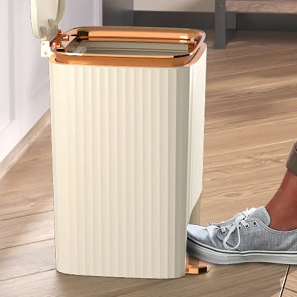 Large Lidded Trash Can 9L/12L – Leak-Proof PP Wastebasket Lidded Trash Can Richie's