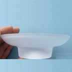 HOBHE Glass Soap Dish – Matte & Transparent Bathroom Holder Glass Soap Dish Richie's