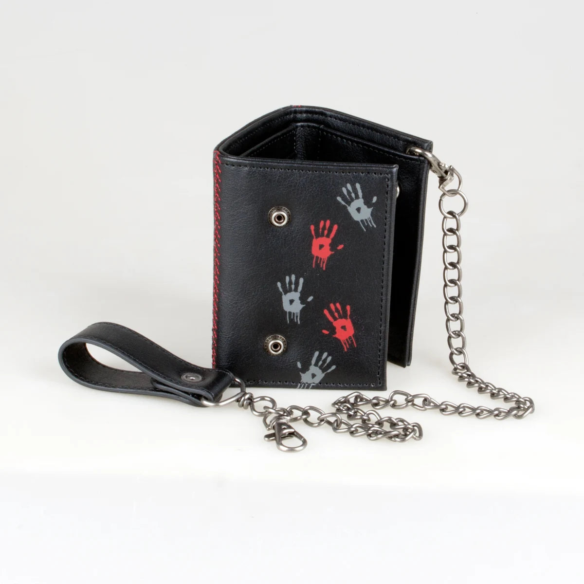 Printed Triple-Fold Chain Wallet with Card Holder & ID Window Chain Wallet Richie's