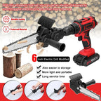 Electric Drill to Chainsaw Kit – 4 & 6 Inch Conversion Set Chainsaw Drill Attachment Richie's