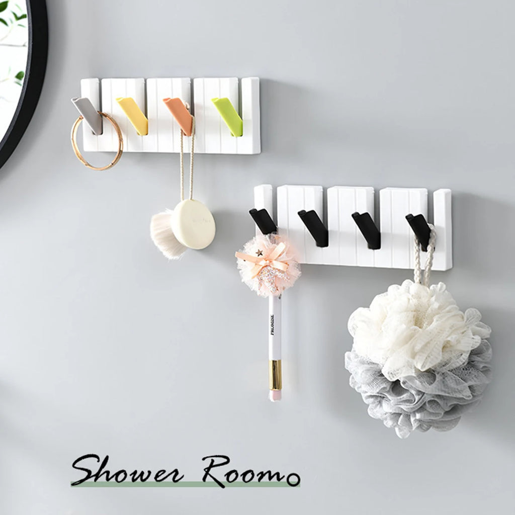 No-Drill Adhesive Wall Hook Rack – Foldable Door Storage Wall Hook Rack Richie's