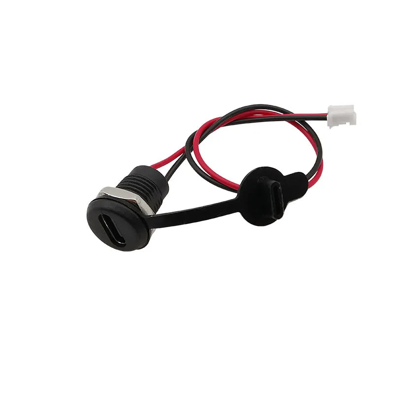 USB Type-C Female to JST PH 2.0mm 2-Pin Connector Cable USB Connector Cable Richie's 1Pcs Black