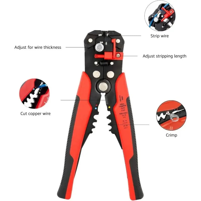 TOTNEND Wire Stripper Crimper & Cable Cutter Pliers 10-24 AWG Wire Stripper Pliers Richie's