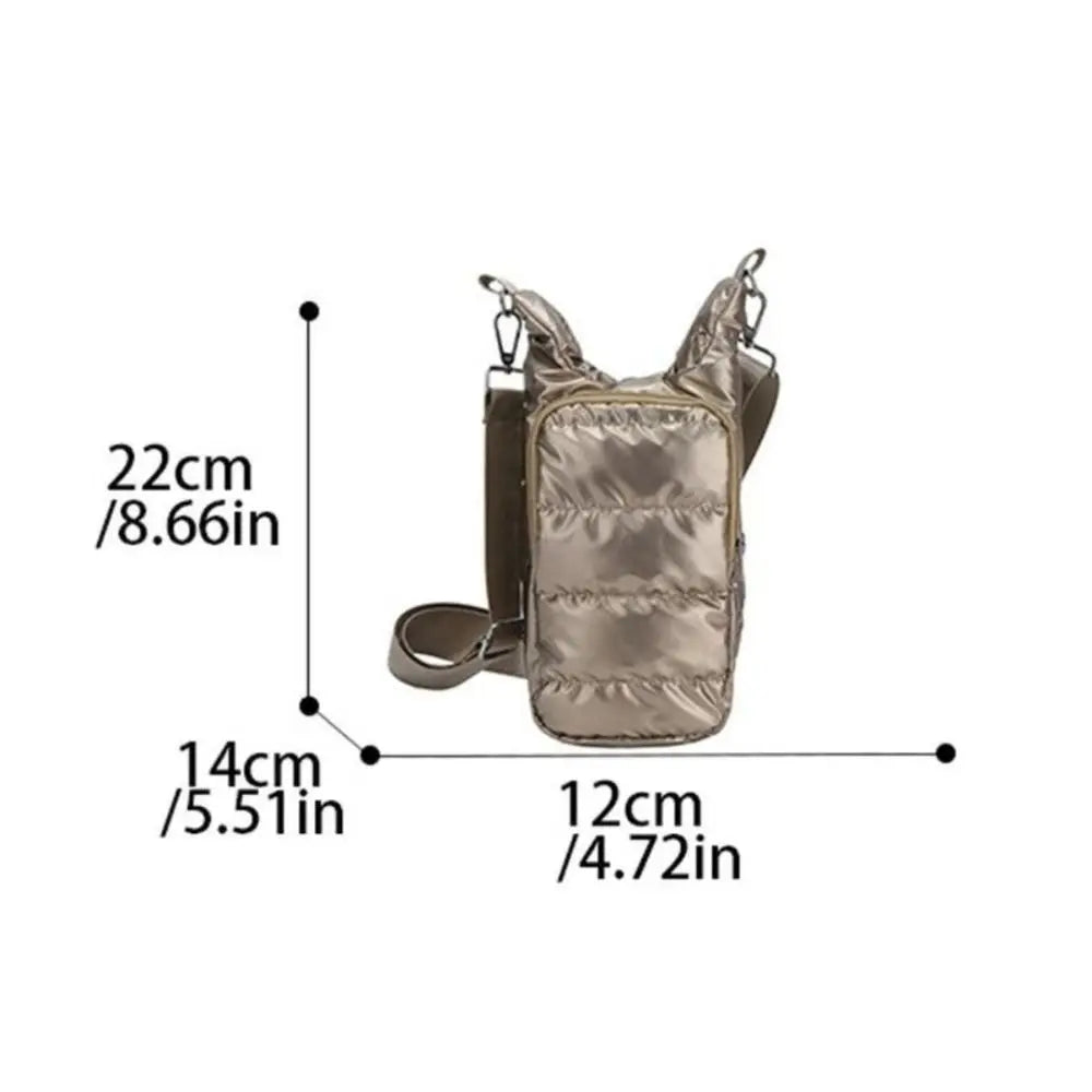 Insulated Water Bottle Shoulder Bag – Waterproof PU Sleeve Bottle Shoulder Bag Richie's