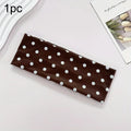 Elastic Polka Dot Yoga Headband – Fitness Sweatband for Women Elastic Headband Richie's brown 1pc