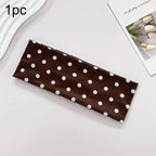 Elastic Polka Dot Yoga Headband – Fitness Sweatband for Women Elastic Headband Richie's brown 1pc