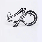Rhinestone Birthday Number Party Glasses 16 18 30 40 50 60 Party Novelty Glasses Richie's Number 40