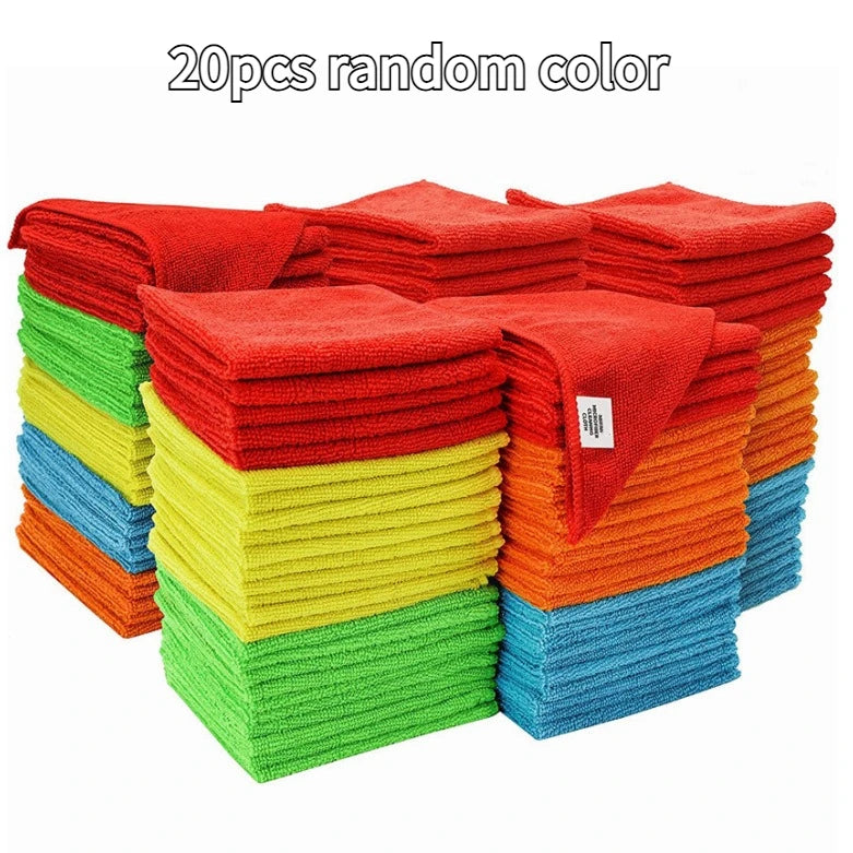 20-Piece Microfiber Cleaning Cloths Set – Multi-Purpose Towels Microfiber Cleaning Cloths Richie's 20pcs Random Color