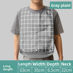 Waterproof Adult Bib Washable Dining Apron S/M/L Adjustable Adult Dining Bib Richie's Grey-L