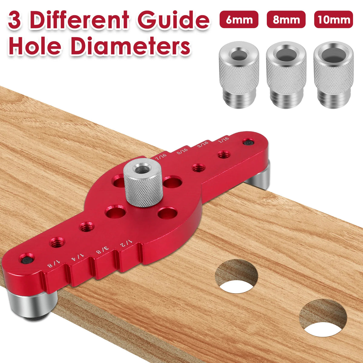 Vertical Pocket Hole Jig Self-Centering Dowel Drill Guide Set Woodworking Drill Jig Richie's