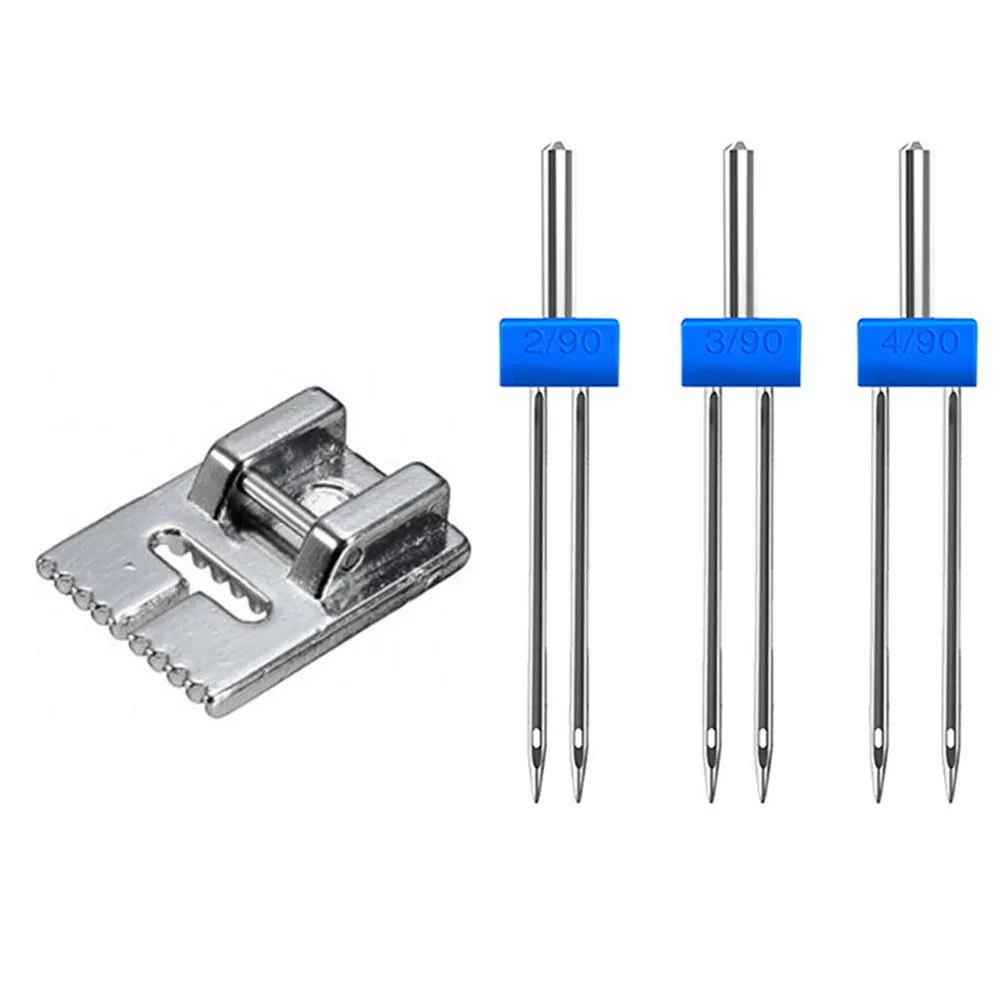 Twin Needle Set & Presser Foot – Double Hole Sewing Needles Sewing Needle Set Richie's