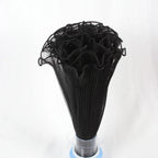 Pearl Wave Lace Mesh Flower Bouquet Wrapping 28cm x 4 Yards Bouquet Wrapping Mesh Richie's Black Plain one size