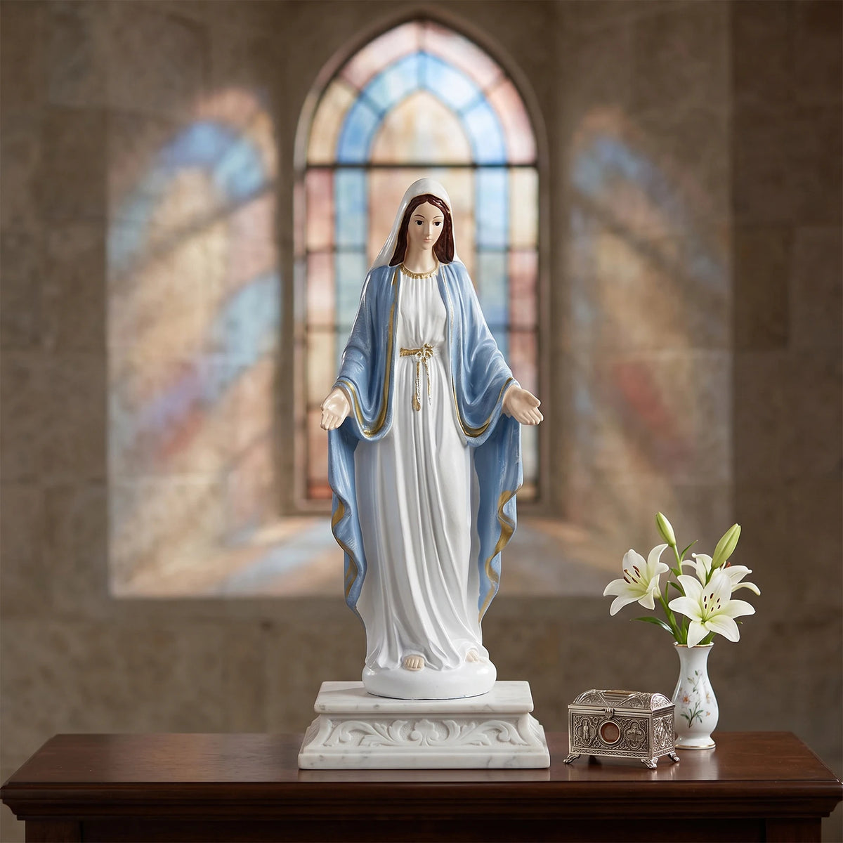 Virgin Mary Resin Statue – Our Lady of Guadalupe Figurine Religious Figurine Richie's