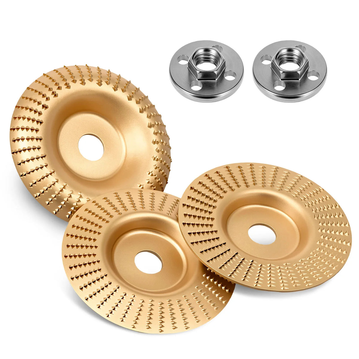 Wood Carving Disc Set for Angle Grinder – A3 Steel Anti-Clog Wood Carving Disc Set Richie's Set C 3Pcs 3style