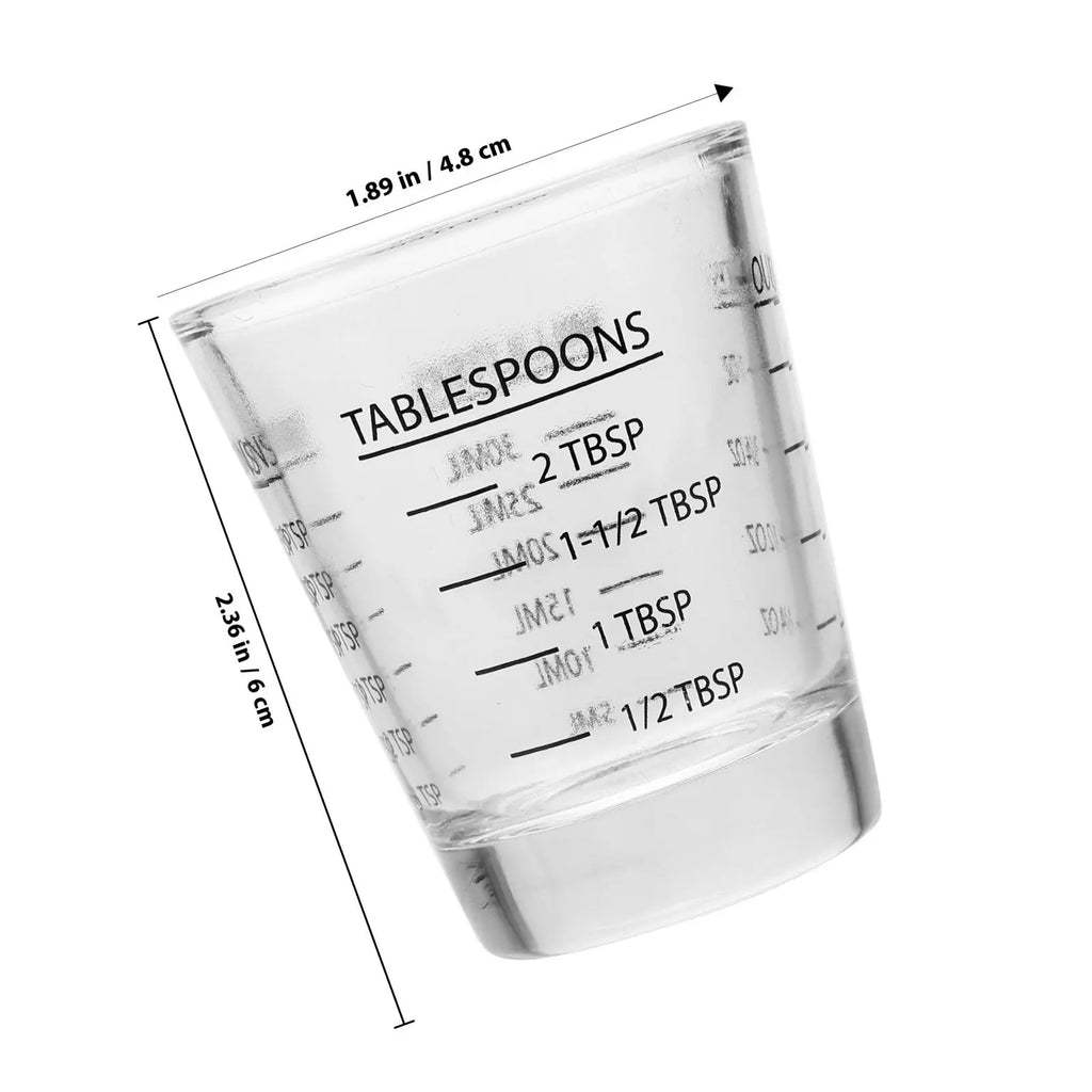 30ml Heavyweight Glass Measuring Cup – Bar, Baking & Kitchen Glass Measuring Cup Richie's Red