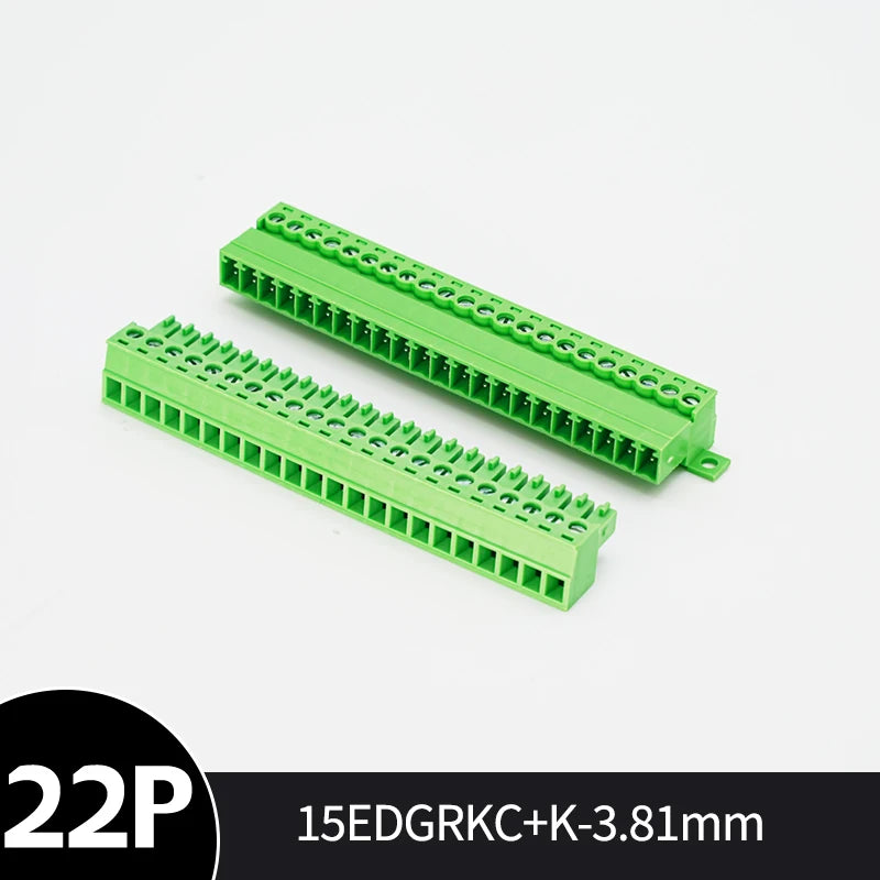 Solderless PCB Screw Terminal Connector Set 15EDGKC 3.81mm PCB Terminal Connector Richie's 22P 3.81mm 1 set