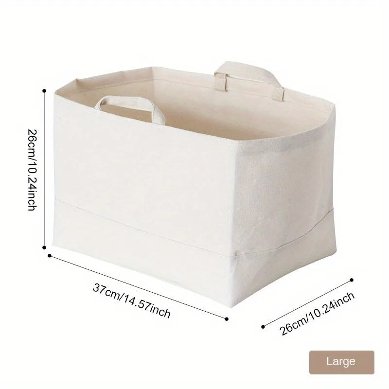 Japanese Minimalist Canvas Folding Storage Basket | Large Laundry Folding Storage Basket Richie's L